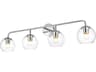 Elegant Lighting Genesis 4-Light Chrome Glass Vanity Light