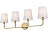 Elegant Lighting Senna 4-Light Satin Gold Vanity Light