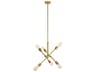Elegant Lighting Axel 6-Light Brass Sputnik Pendant