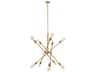 Elegant Lighting Axel 10-Light Brass Sputnik Pendant