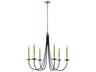 Elegant Lighting Cohen 6-Light Black And Brass Chandelier