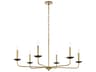 Elegant Lighting Cohen 6-Light Black And Brass Chandelier
