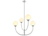 Elegant Lighting Nyomi 4-Light Chrome Globe Chandelier