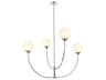 Elegant Lighting Nyomi 4-Light Chrome Globe Chandelier
