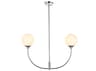 Elegant Lighting Nyomi 2-Light Chrome Globe Island Pendant