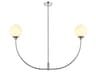 Elegant Lighting Nyomi 2-Light Chrome Globe Island Pendant