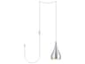 Elegant Lighting Nora 1-Light Burnished Nickel Bell Mini Pendant