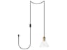 Elegant Lighting Destry 1-Light Brass Glass Mini Pendant