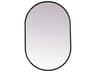 Elegant Lighting Asha Black Oval Wall Mirror