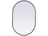 Elegant Lighting Asha Black Oval Wall Mirror