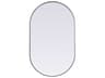 Elegant Lighting Asha Silver Oval Wall Mirror