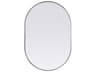 Elegant Lighting Asha Silver Oval Wall Mirror