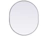 Elegant Lighting Asha Silver Oval Wall Mirror