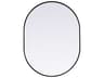 Elegant Lighting Asha Black Oval Wall Mirror