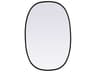 Elegant Lighting Brynn Black Oval Wall Mirror