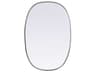 Elegant Lighting Brynn Silver Oval Wall Mirror