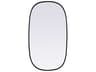 Elegant Lighting Brynn Black Oval Wall Mirror