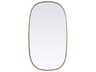 Elegant Lighting Brynn Brass Oval Wall Mirror