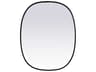 Elegant Lighting Brynn Black Oval Wall Mirror