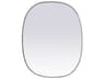 Elegant Lighting Brynn Silver Oval Wall Mirror