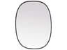 Elegant Lighting Brynn Black Oval Wall Mirror