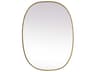 Elegant Lighting Brynn Brass Oval Wall Mirror