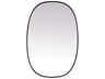 Elegant Lighting Brynn Black Oval Wall Mirror