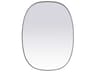 Elegant Lighting Brynn Silver Oval Wall Mirror