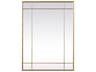 Elegant Lighting Viola Brass Rectangular Wall Mirror