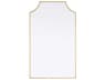 Elegant Lighting Everleigh Brass Notched Wall Mirror