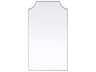 Elegant Lighting Everleigh Silver Notched Wall Mirror