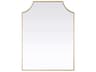 Elegant Lighting Everleigh Brass Notched Wall Mirror