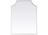 Elegant Lighting Everleigh Silver Notched Wall Mirror