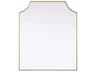 Elegant Lighting Everleigh Brass Notched Wall Mirror