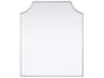 Elegant Lighting Everleigh Silver Notched Wall Mirror