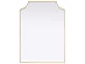 Elegant Lighting Everleigh Brass Notched Wall Mirror
