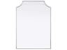 Elegant Lighting Everleigh Silver Notched Wall Mirror