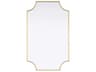 Elegant Lighting Everleigh Brass Notched Wall Mirror
