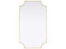 Elegant Lighting Everleigh Brass Notched Wall Mirror