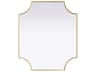 Elegant Lighting Everleigh Brass Notched Wall Mirror