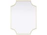 Elegant Lighting Everleigh Brass Notched Wall Mirror