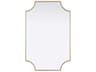 Elegant Lighting Everleigh Brass Notched Wall Mirror