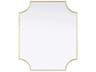 Elegant Lighting Everleigh Brass Notched Wall Mirror