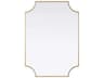 Elegant Lighting Everleigh Brass Notched Wall Mirror