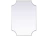 Elegant Lighting Everleigh Silver Notched Wall Mirror