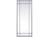 Elegant Lighting Viola Black Rectangular Floor Mirror