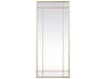 Elegant Lighting Viola Brass Rectangular Floor Mirror