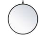 Elegant Lighting Eternity Black Round Wall Mirror