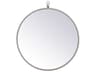 Elegant Lighting Eternity Silver Round Wall Mirror