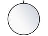 Elegant Lighting Eternity Black Round Wall Mirror